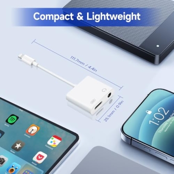 Apple MFi Certified 2-in-1 Charging & Audio Adapter