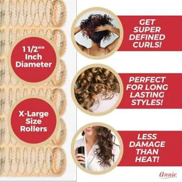 Annie XL Wire Mesh Hair Rollers – Perfect for Quick Curls