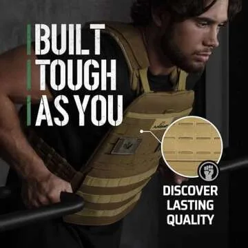 AmStaff Fitness Tactical Weighted Vest - Adjustable Weight Vests for Men & Women - Versatile Wearable Weighted Vest for Fitness Workouts, Strength and Endurance Training, Running, WO - (10lb)