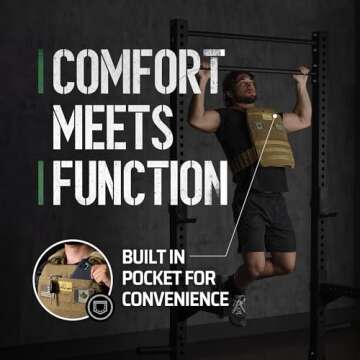 AmStaff Fitness Tactical Weighted Vest - Adjustable Weight Vests for Men & Women - Versatile Wearable Weighted Vest for Fitness Workouts, Strength and Endurance Training, Running, WO - (10lb)