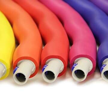 Weighted Hula Hoop, ACU Hoop 4M - 4 lb Medium, Weight Loss Fitness Workout Sports Hoop with ridges. (Rainbow Colors)