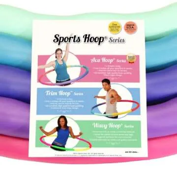 Weighted Hula Hoop, ACU Hoop 4M - 4 lb Medium, Weight Loss Fitness Workout Sports Hoop with ridges. (Rainbow Colors)