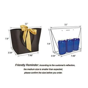 HUAPRINT Gift Bags with Handles – Elegant 12-Pack Party Favor Bags