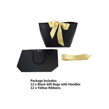 Stylish HUAPRINT Party Favor Bags with Handles – 12 Pack