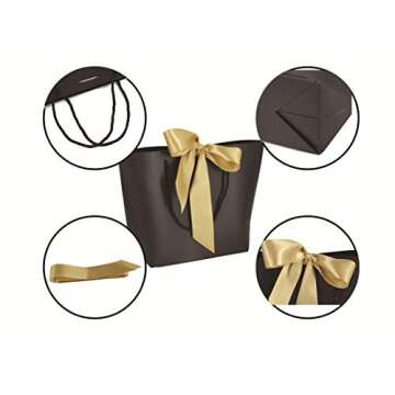 Stylish HUAPRINT Party Favor Bags with Handles – 12 Pack