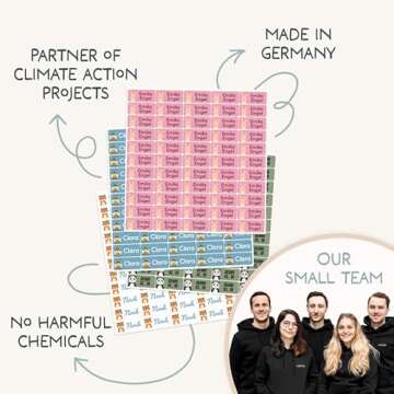 melu kids® Name Labels for Kids, Clothing & Items (60), Custom Daycare Labels and School, Waterproof & Personalized Name Tag Stickers (1.2” x 0.5”) - White