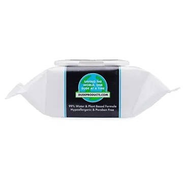 DUDE Wipes Unscented Face Body Wipes Sea Salt Aloe
