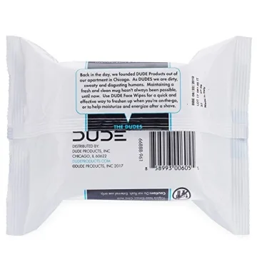 DUDE Wipes Unscented Face Body Wipes Sea Salt Aloe