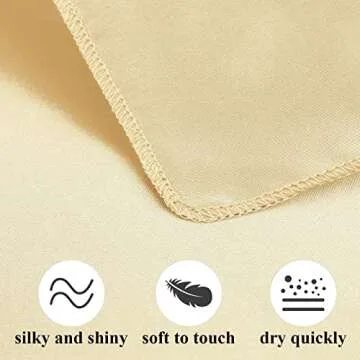 Aneco Satin Napkin Square 20 x 20 Inches Dinner Napkins Weddings Party Napkin Soft Table Napkins for Romantic Weddings Party Dinner Decoration