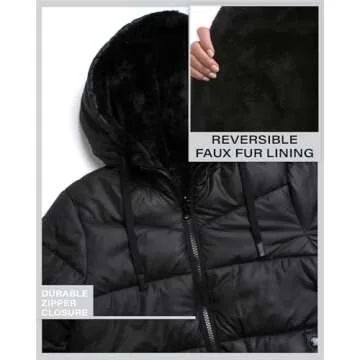 Steve Madden Women's Faux Fur Lined Puffer Jacket