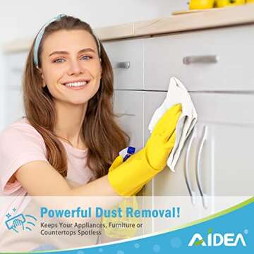 AIDEA White Microfiber Cleaning Cloths 24PK, Absorbent Cleaning Rags for Housekeeping, Lint Free, Scratch Free Wash Cloths, Microfiber Towels, Dish Towels White, Bar Rags, 11.5"x 11.5"