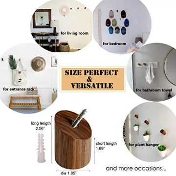 Felidio Wall Hooks - Premium Walnut Coat Rack for All Spaces