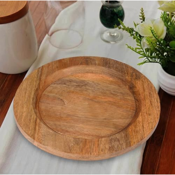 Alpha Living Home Wooden Charger Plates for Elegant Dining