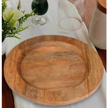 Alpha Living Home Wooden Charger Plates for Elegant Dining