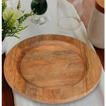 Alpha Living Home Wooden Charger Plates for Elegant Dining