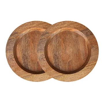 Alpha Living Home Wooden Charger Plates for Elegant Dining