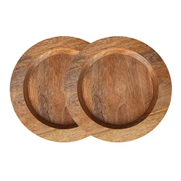 Alpha Living Home Wooden Charger Plates for Elegant Dining