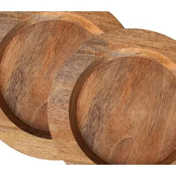 Alpha Living Home Wooden Charger Plates for Elegant Dining