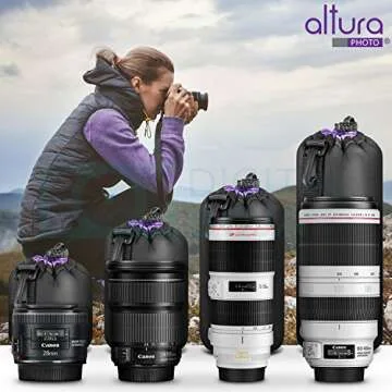 Altura Photo Neoprene Lens Bag Set for DSLR & Mirrorless Cameras