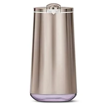 simplehuman 10 oz. Touch-Free Foam Sensor Pump Dispenser with Mandarin Orange Soap and Refillable Cartridge, Rose Gold Stainless Steel