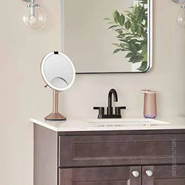 simplehuman 10 oz. Touch-Free Foam Sensor Pump Dispenser with Mandarin Orange Soap and Refillable Cartridge, Rose Gold Stainless Steel