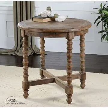 Samuelle 26 inch End Table - Rustic Reclaimed Wood Design