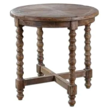 Samuelle 26 inch End Table - Rustic Reclaimed Wood Design
