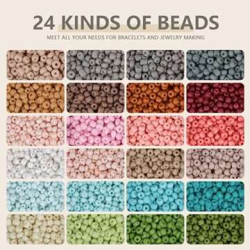 TEXGIZRLY 3mm Glass Seed Beads for Bracelets Making, Friendship Bracelet Making Kit for Girls, 24 Colors Bead Bracelet Kit, Beads for Jewelry Making Kit, DIY, Arts and Crafts Gifts Age 3+