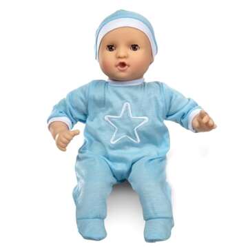 Melissa & Doug Mine to Love Jordan 12” Light Skin-Tone Boy Baby Doll with Romper, Cap, Pacifier