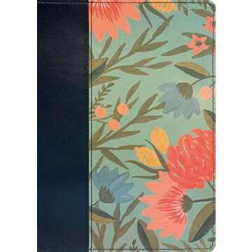 NLT Life Application Study Bible, Third Edition (LeatherLike, Teal Floral, Red Letter)