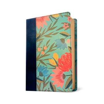 NLT Life Application Study Bible, Third Edition (LeatherLike, Teal Floral, Red Letter)