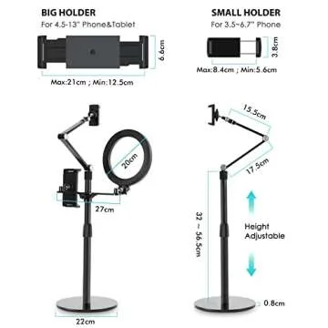 Viozon 3-in-1 Selfie Live Stand for Enhanced Streaming