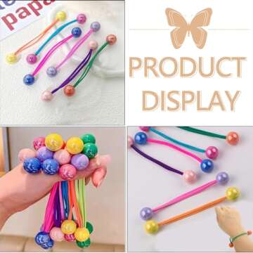 Hair Beads Set for Girls - Includes 200 Hair Beads, Quick Beader, Ponytail Balls, Rubber Bands, and Rat Tail Comb