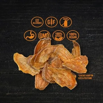 Wholesome Pride Sweet Potato Chews 100% All-Natural Single Ingredient Dog Treats, 8 oz