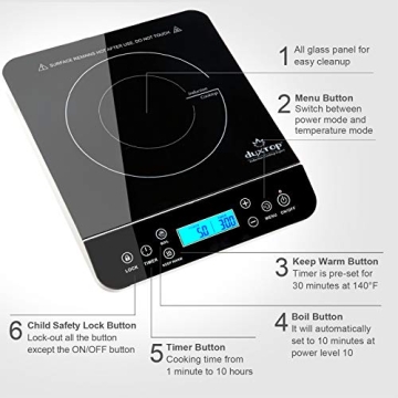 Duxtop Portable Induction Cooktop with LCD Touch Sensor