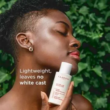 Clarins UV Plus Anti Pollution Sunscreen for Face | Broad Spectrum SPF 50 | Oil Free, No White Cast | UVA/UVB and Pollution Protection | Protective Antioxidants | All Skin Types