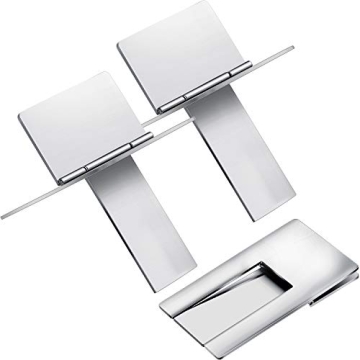 3 Pieces Stainless Steel Foldable Cigar Holder Cigarette Display Shelf Cigar Stand Rack for Cigarett...