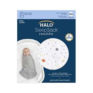 HALO Sleepsack Swaddle for Safe Baby Sleep, 0-3 Months