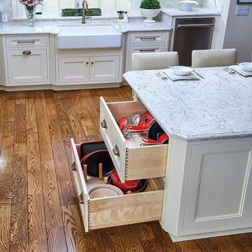 Customizable Maple Wood Kitchen Drawer Organizer by Rev-A-Shelf