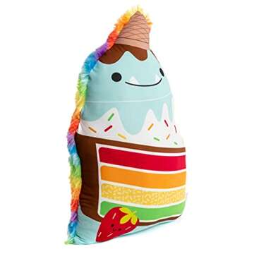 KIDS PREFERRED Cuddle Pals Chill Take The Cake Ice Cream Cake, Coolable Stuffed Animal Pillow