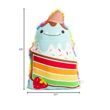KIDS PREFERRED Cuddle Pals Chill Take The Cake Ice Cream Cake, Coolable Stuffed Animal Pillow