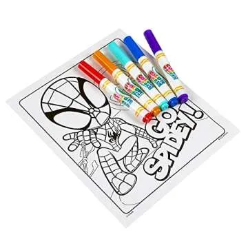 Crayola Spiderman Color Wonder Coloring Set, 18 Spiderman Mess Free Coloring Pages for Toddlers, Spiderman Toys, Gifts for Kids
