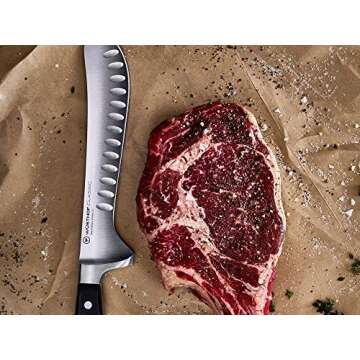 WÜSTHOF Classic 8" Hollow Edge Artisan Butcher Knife, Black