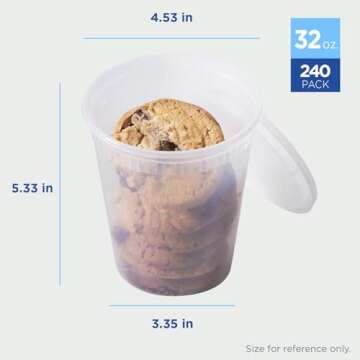 Karat [32oz - 240 ct] Clear PP Injection Molded Round Deli Containers with Lids (FP-IMDC32-PP)