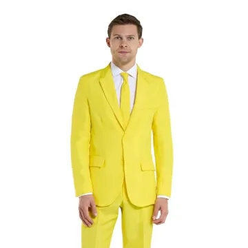 Vibrant Yellow Men's Party Suit - Halloween & Events