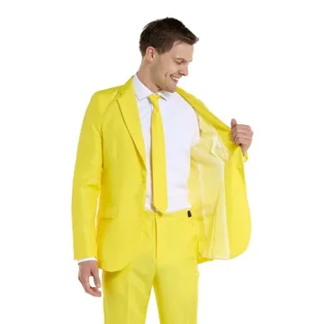Vibrant Yellow Men's Party Suit - Halloween & Events