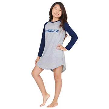 INTIMO Big Girls Harry Potter Pajama Nightgown Sleep Shirt (Ravenclaw, 10/12)