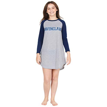 INTIMO Big Girls Harry Potter Pajama Nightgown Sleep Shirt (Ravenclaw, 10/12)