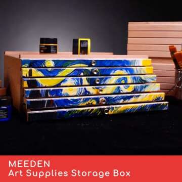 MEEDEN Artist Supply Storage Box with 6 Drawers