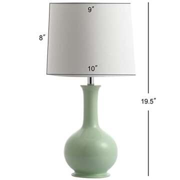 Stylish SAFAVIEH Minton Light Green Table Lamp